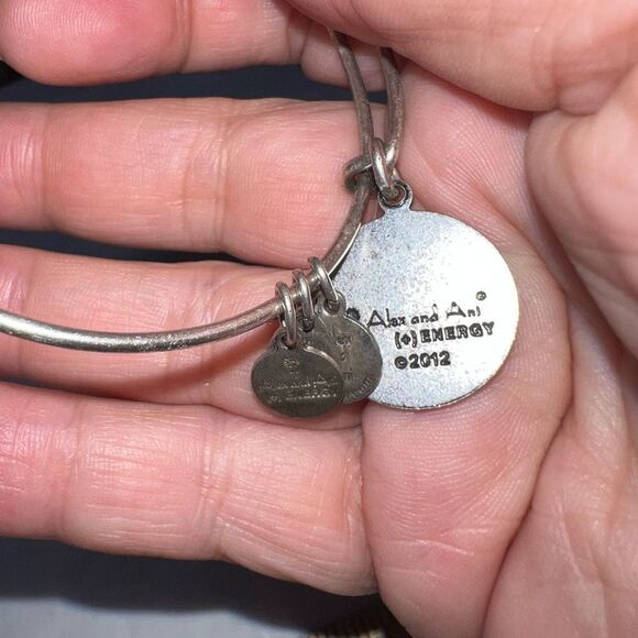 Alex and Ani Lotus Bracelet 2013 Rafaelian Silver Tone Bangle Jewelry Fashion - Picture 4 of 5